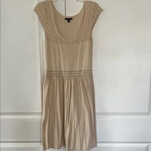American Eagle Outfitters Cream Knit Mini Dress